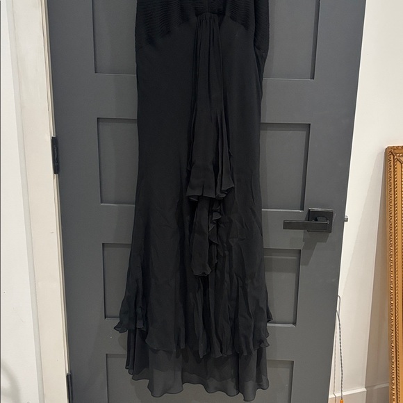 Black sequins silk evening gown - Picture 6 of 6